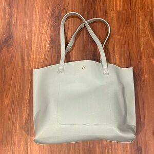 Faux leather tote bag